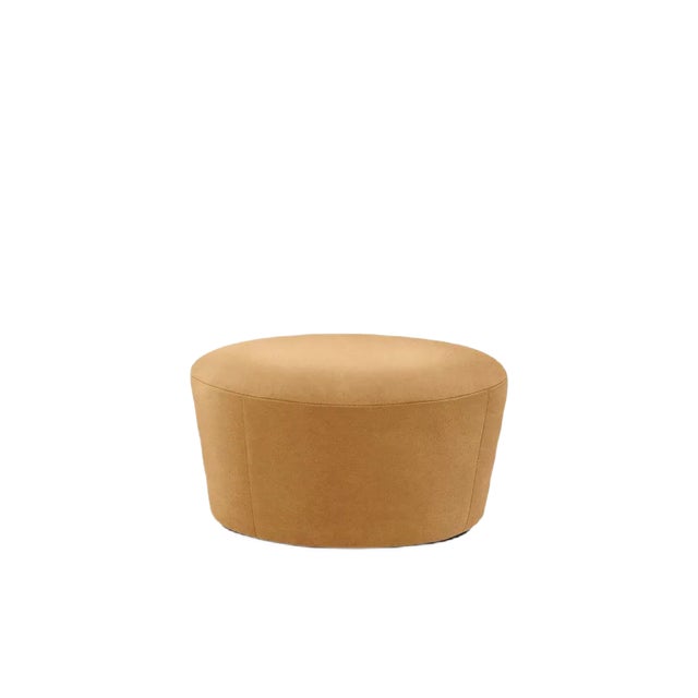 Naïve Pouf D720 in Vintage Cognac Leather by etc.etc. for Emko For Sale