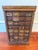 Antique 32-Drawer Oak Hardware Parts Cabinet by W.C. Heller Co. For Sale - Image 17 of 17