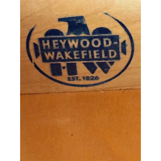 Mid 20th Century Heywood-Wakefield Birch Step End Table With Drawer Mid-Century For Sale - Image 5 of 7