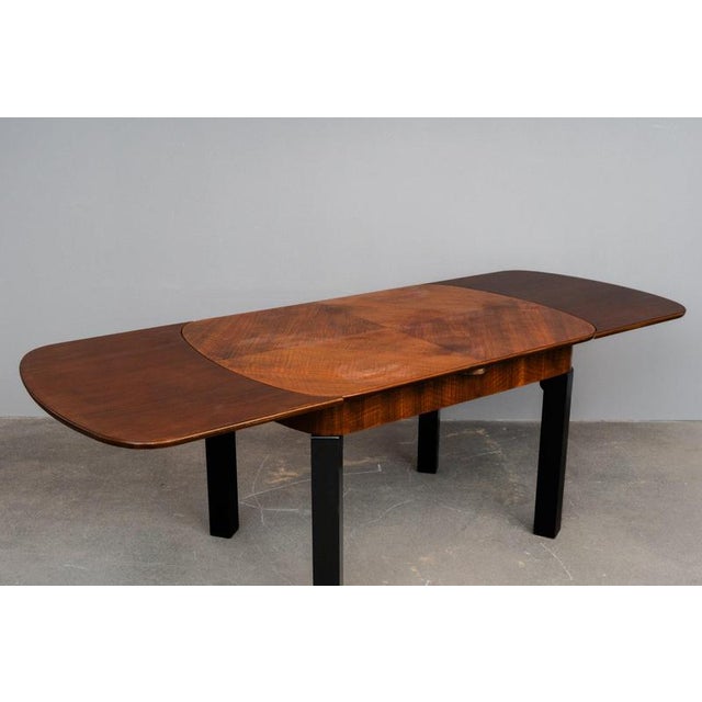 Art Deco Dining Table in Walnut, 1930s For Sale - Image 17 of 18