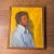 Vintage Mid Century Oil Portrait – African American Male Figure on Yellow Background, Framed (1960s–1970s) For Sale - Image 4 of 10