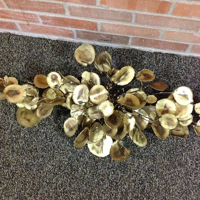 Vintage Brass Brutalist Wall Sculpture For Sale - Image 10 of 11