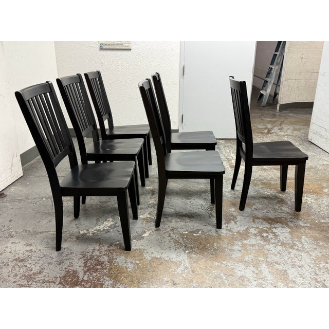 American Shaker-Style Dining Chairs, Set of Six For Sale - Image 3 of 12