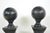 Pair of Antique Black Cast Iron Cannonball Andirons For Sale - Image 4 of 10