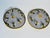 Vintage pair of insect food covers of metal net decorated with handmade bees.