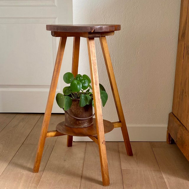 Modern Vintage Wooden Side Table, 1960s For Sale - Image 3 of 9
