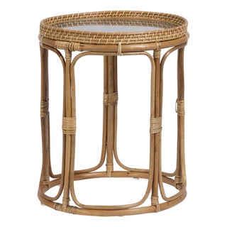 Lindy Rattan Side Table For Sale