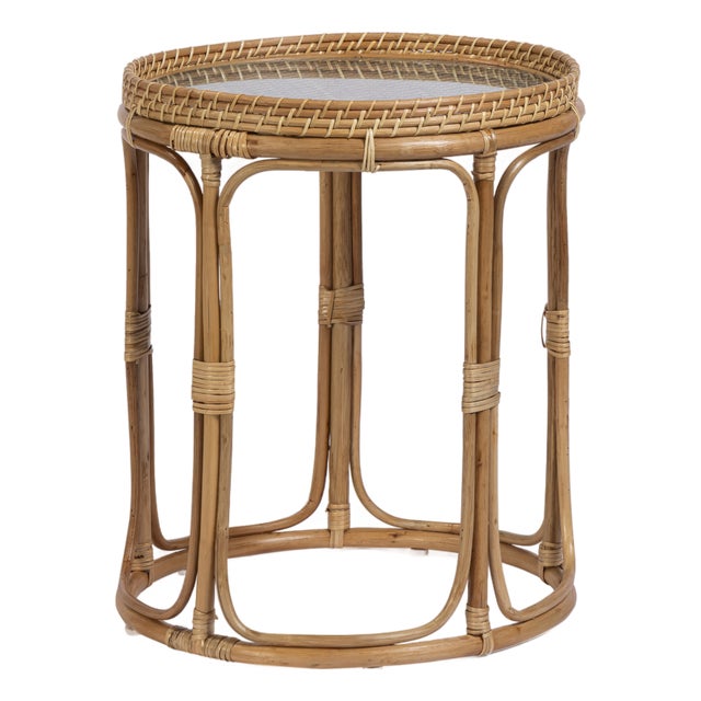 Lindy Rattan Side Table For Sale