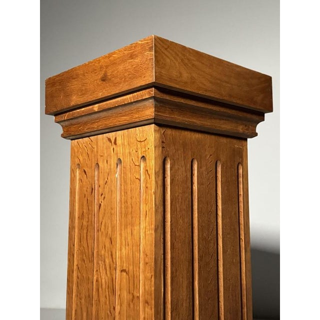 Mid-Century Oak Columns, 1960s, Set of 2 For Sale - Image 12 of 16