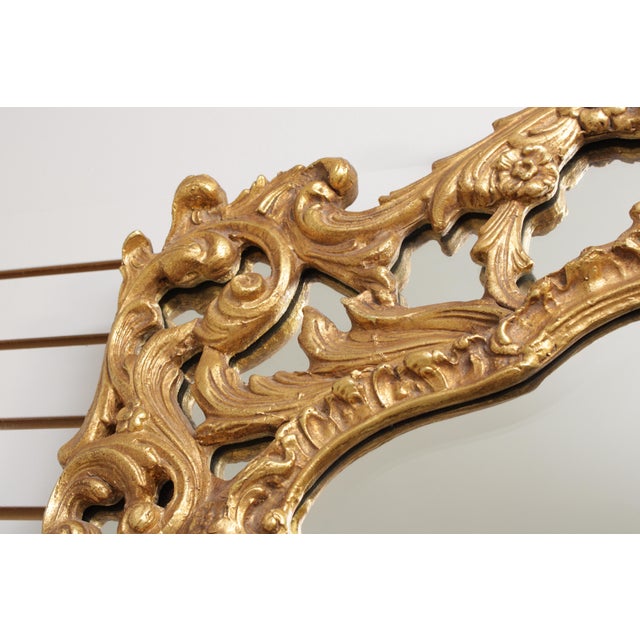 Glass Friedman Brothers 6688 Large Ornate Gold Frame Mirror For Sale - Image 7 of 15