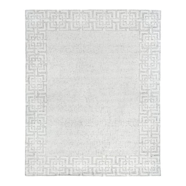 Exquisite Rugs, Melbourne, Hand Loom, Wool/Cotton, Gray (9'x12') Area Rug For Sale