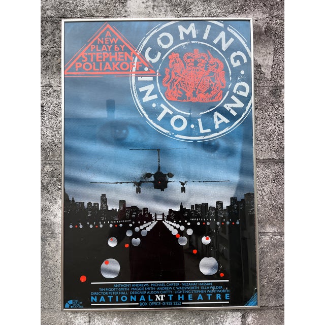 Vinatge "Coming in to Land" the National Theater Original Promotional Poster Signed by Maggie Smith. For Sale - Image 9 of 14