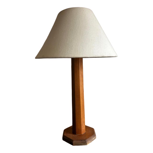 Modernist Wooden Lamp, 1940s For Sale