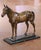 Bronze 19th C. French Patinated Bronze Horse Sculpture on Marble Base Signed C. Fratin For Sale - Image 8 of 12