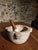 Stone Antique French Marble Mortar with Porcelain and Walnut Pestle, 1800s, Set of 2 For Sale - Image 7 of 11