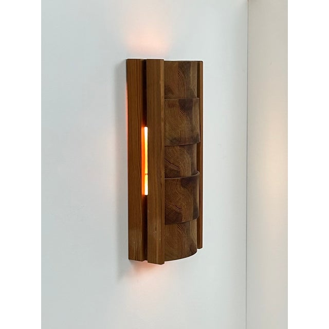 Vintage Pine Wall Light, Sweden, 1970 For Sale - Image 11 of 11