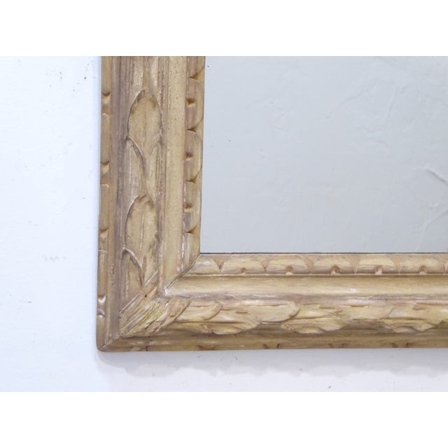 Antique Neoclassical Style Carved Wood Mirror For Sale - Image 4 of 4