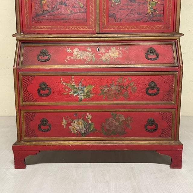 Chinoiserie Trumeau with Chest of Drawers, 1950s For Sale - Image 17 of 18