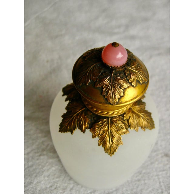 19th Century Pair of Napoleon III French Opaline Perfume Bottles For Sale - Image 4 of 6