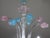 "Amsterdam" Large Size Vintage Pink and Blue Tulip Murano Glas Chandelier, 1970s For Sale - Image 11 of 14