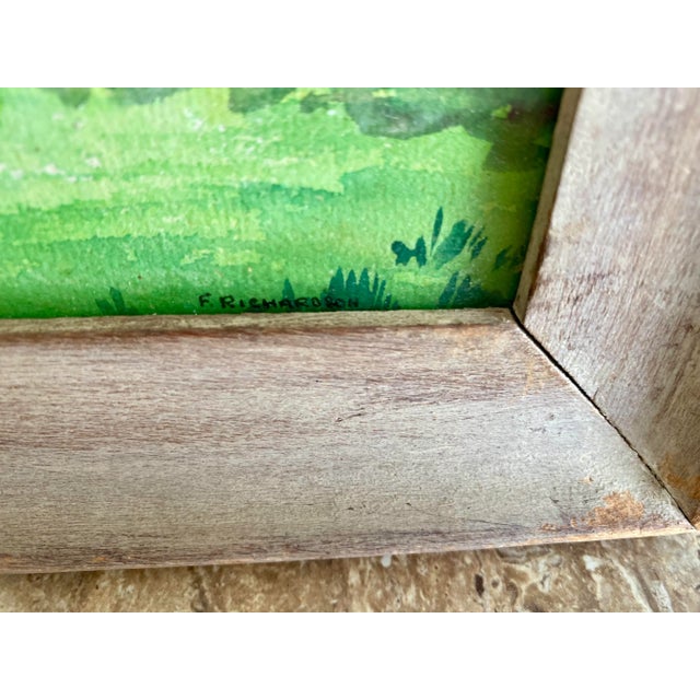 Small Vintage Watercolors of Bermuda Signed F Richardson - a Pair, Framed For Sale - Image 9 of 10