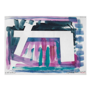 1968 Cyrus Stimson a Bit Askew Abstract Watercolor