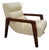 Modern Contemporary Lounge Chair by Opulence Home in Cream Upholstery For Sale