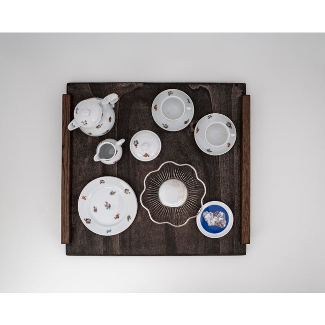 Biedermeier Streublume Tête-À-Tête for Two on Wooden Tray from Fürstenberg, 1950s, Set of 12 For Sale - Image 14 of 15