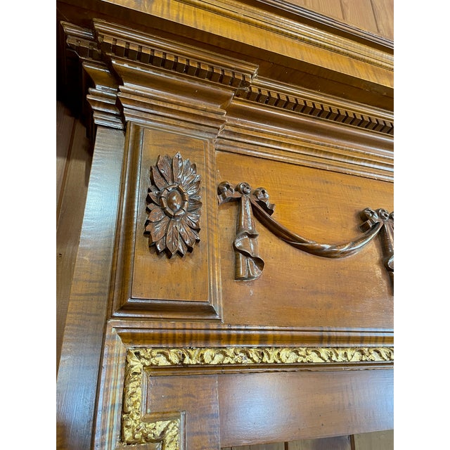 Wood Tiger Maple Mantel Piece For Sale - Image 7 of 14