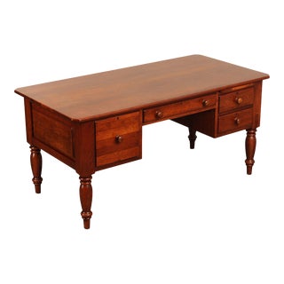 Lexington Furniture Solid Cherry Executive Writing Desk For Sale