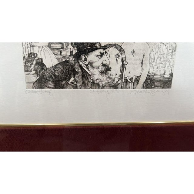 Figurative Framed Figurative Black & White Print For Sale - Image 3 of 4