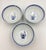 1970s Tienshan Chinese Rice Grain Coupe Soup Bowls Blue & White Chrysanthemum 3pc Set For Sale In Palm Springs - Image 6 of 8