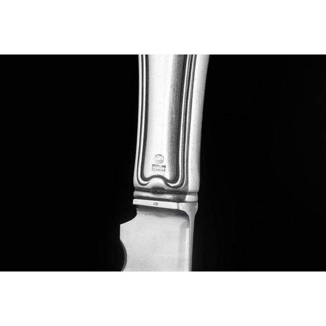 Danish Bread Knife in Stainless Steel and Sterling Silver by Georg Jensen, 1940s For Sale - Image 4 of 5