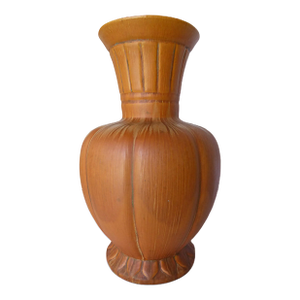 Vintage Pfaltzgraff Orange Pottery Vase 1940s
