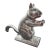 Vintage Squirrel Nutcracker Nutty Cast Aluminum Holiday Home Decor 8" Long For Sale
