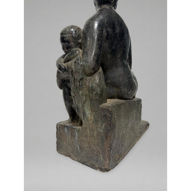 Henry-Ernest Parayre, Seated Mother and Child, H. Rouard Foundry, Paris, 1928 For Sale - Image 13 of 15