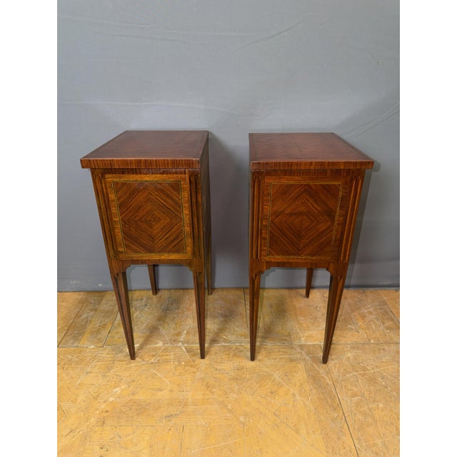 Louis XVI Style Bedside Tables, 1920s, Set of 2 For Sale - Image 4 of 9