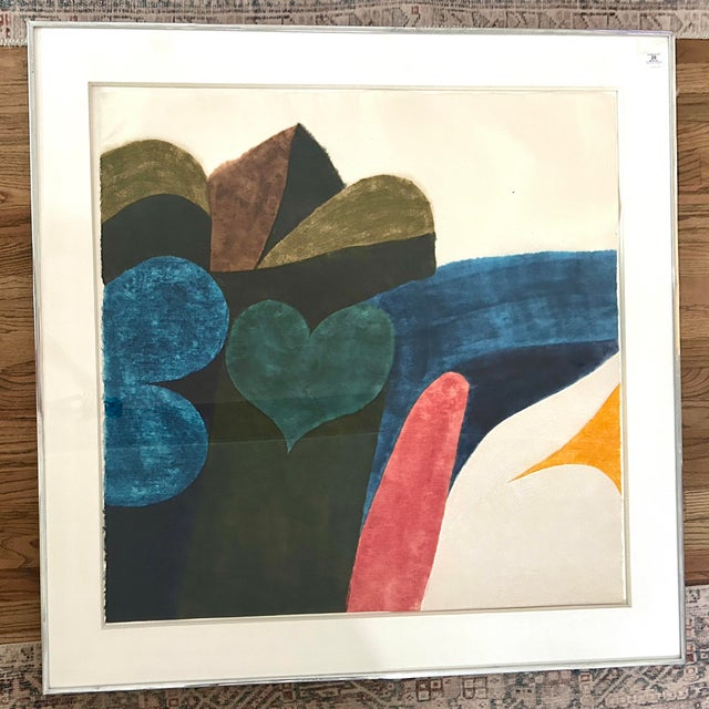 1970s Original Signed Carol Summers "Big Sur" Woodcut Framed For Sale - Image 4 of 12