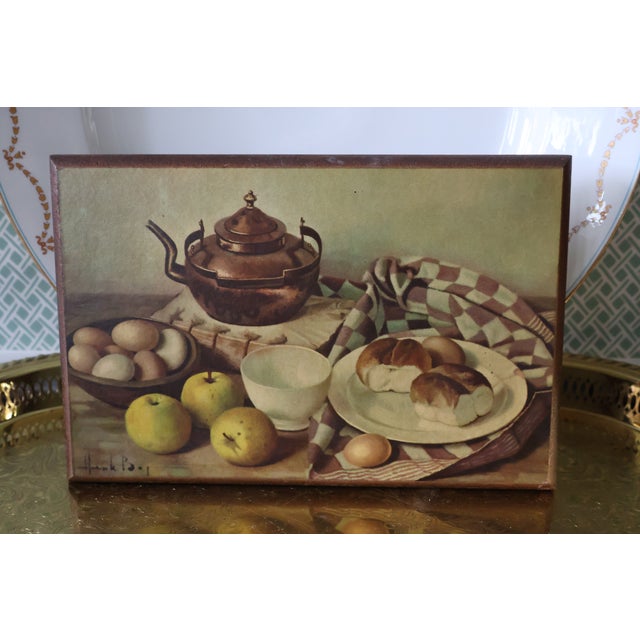 Set of 6 Mid-Century Henk Bos Dutch Still-Life Art Plaques For Sale - Image 12 of 18