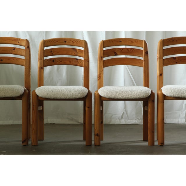 Vintage Danish Pine Dining Chairs attributed to Dyrlund, 1970s, Set of 12 For Sale - Image 12 of 18