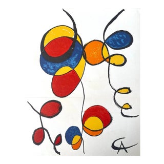 Alexander Calder Lithograph Composition, Derrière Le Miroir, 1969 For Sale
