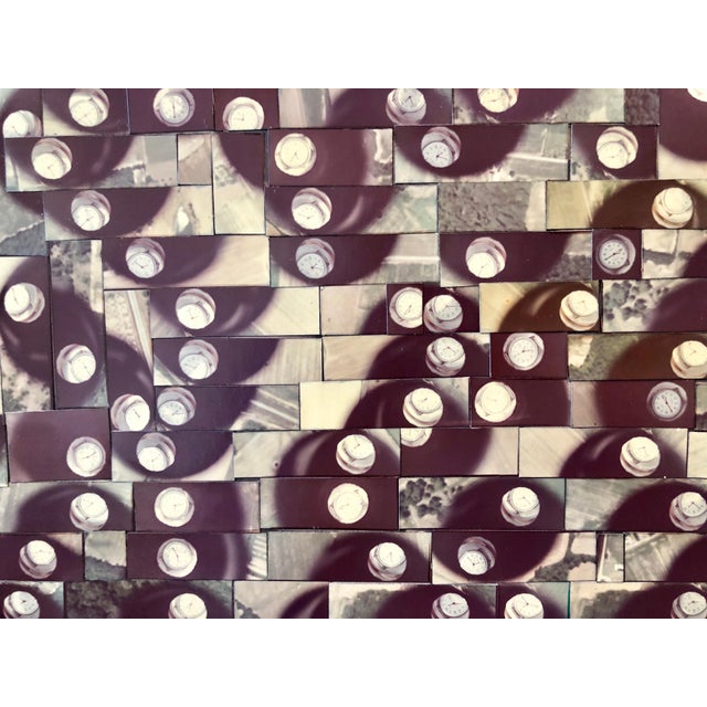 Vera Simons, Clock Maze, Wrist Watch, Photo Mosaic Collage Aerial Photograph, Female Aviator, 1980 For Sale - Image 4 of 5