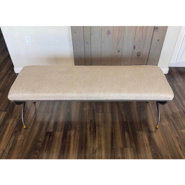 Stunning bench perfect for end of bed—handcrafted with superior materials. Beautiful condition. Each bench is individually...