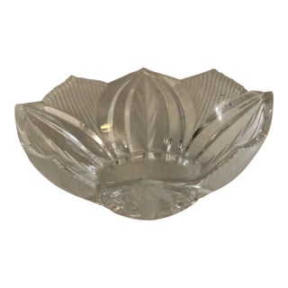 1980s Crystal Bowl Cut With Scalloped Edges For Sale