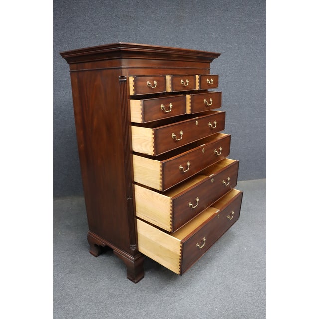 Brown Henkel Harris New Market High Chest For Sale - Image 8 of 13