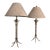 1970s Hart Associates Faux Reed "Haystack" Table Lamps With Shades - A Pair For Sale