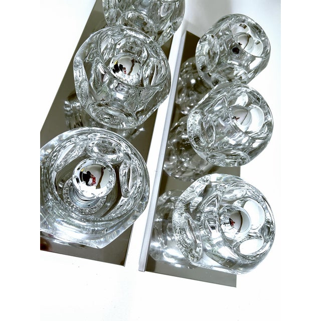 Large Space Age Glass Sconces from Peill & Putzler, 1970s, Set of 2 For Sale - Image 10 of 18