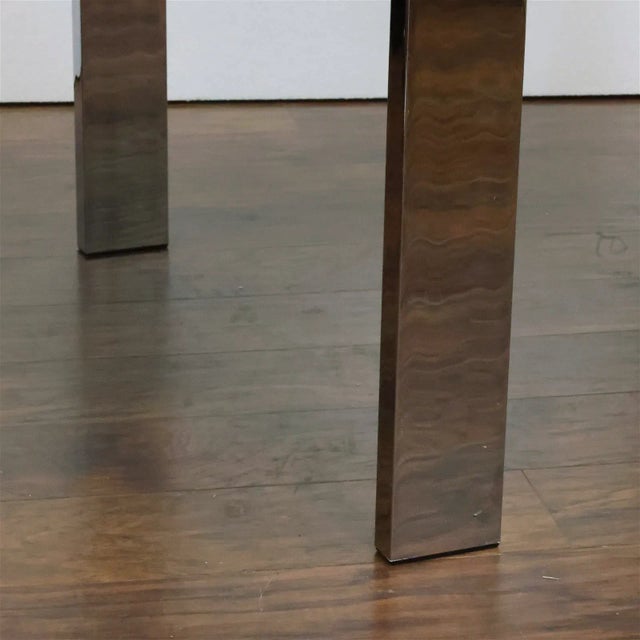 Lawson Fenning Chrome and Onyx Tables, a Pair For Sale - Image 9 of 11