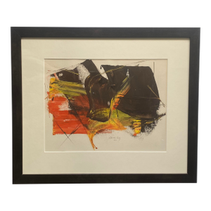 Aaron Levy Abstract Expressionist Oil 1962