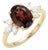 Red Garent Cluster Style Engagement Ring - 925 Silver Handmade Ring Us 7 (All Sizes Available) For Sale